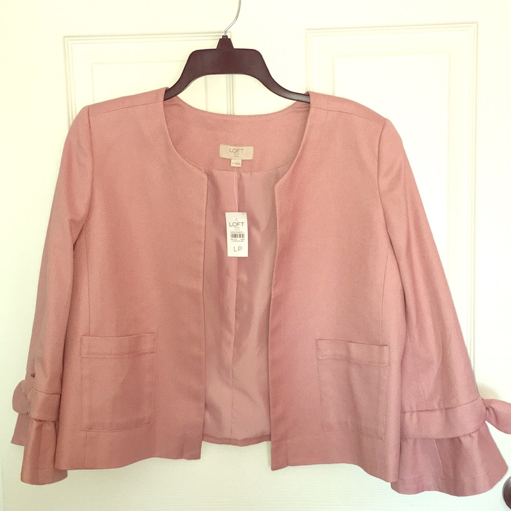 Blush colored short blazer